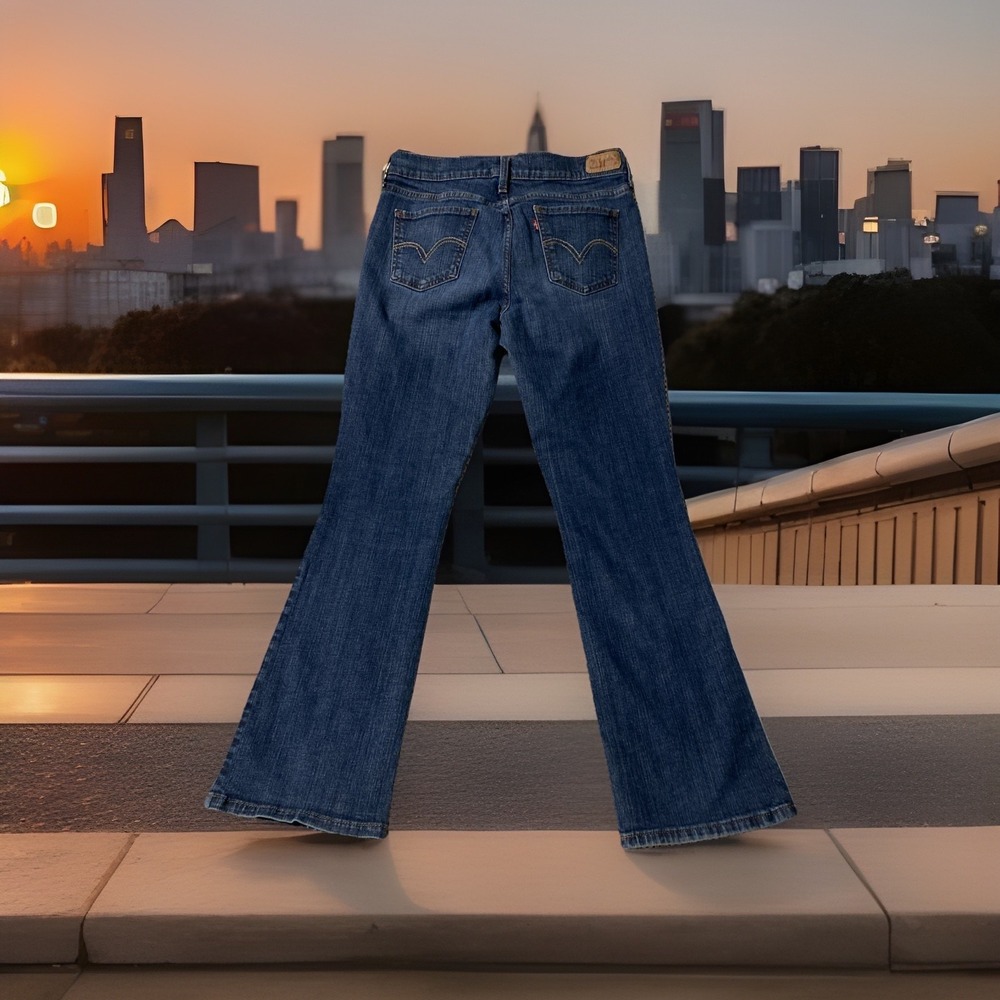 Levis 515 Bootcut Jeans Womens 29 Mid Rise Blue Denim Med Wash Western Cowgirl